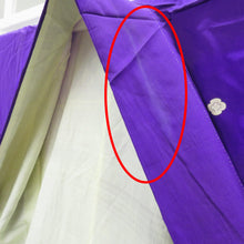 Load image into Gallery viewer, 色留袖 両褄 昔 アンティーク 昔着物 紫 白 多色 貝桶 鶴 宝模様 花々 広衿 正絹 昔きもの レトロ 明治・大正ロマン  身丈151.5cm