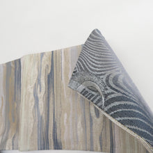 画像をギャラリービューアに読み込む, 袋帯 双全通撚金華山 正絹 モール織り リバーシブル 高級 銀糸 グレーxブルーxシルバーx薄紫色 霞模様x月模様 仕立て上がり 着物帯 長さ464cm