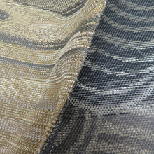 画像をギャラリービューアに読み込む, 袋帯 双全通撚金華山 正絹 モール織り リバーシブル 高級 銀糸 グレーxブルーxシルバーx薄紫色 霞模様x月模様 仕立て上がり 着物帯 長さ464cm