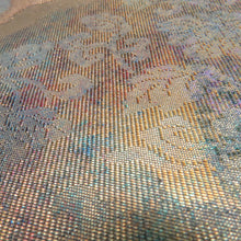 画像をギャラリービューアに読み込む, 袋帯 雲取り模様 青胴箔 正絹 金糸 緑色x金色絹 六通柄 地紋入り 仕立て上がり 着物帯 長さ432cm