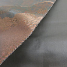 画像をギャラリービューアに読み込む, 袋帯 雲取り模様 青胴箔 正絹 金糸 緑色x金色絹 六通柄 地紋入り 仕立て上がり 着物帯 長さ432cm