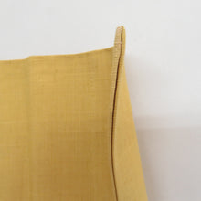 画像をギャラリービューアに読み込む, 名古屋帯 作家物 ろうけつ染め 紬地 黄色x黄緑x茶色 絹 華文紋様 名古屋仕立て お太鼓柄 仕立て上がり 着物帯 長さ401cm