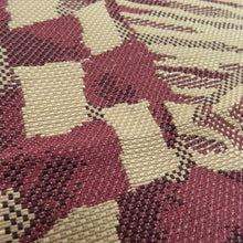 画像をギャラリービューアに読み込む, 名古屋帯 正絹 薄茶色x茶色 幾何学模様 八寸帯 六通柄 カジュアル 仕立て上がり 着物帯 長さ351cm