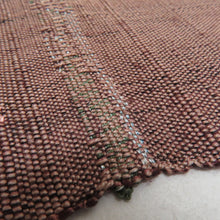 画像をギャラリービューアに読み込む, 名古屋帯 化繊 レーヨン 茶色x青色 唐草花模様 お太鼓柄 八寸帯 カジュアル 仕立て上がり 着物帯 長さ330cm