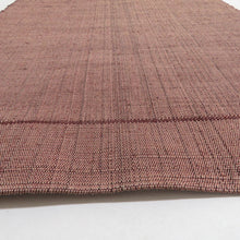 画像をギャラリービューアに読み込む, 名古屋帯 化繊 レーヨン 茶色x青色 唐草花模様 お太鼓柄 八寸帯 カジュアル 仕立て上がり 着物帯 長さ330cm