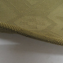 画像をギャラリービューアに読み込む, 名古屋帯 絹 八寸 有栖川模様 オリーブグリーン 全通柄 カジュアル 仕立て上がり 着物帯 長さ367cm