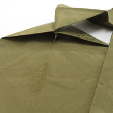 画像をギャラリービューアに読み込む, 名古屋帯 絹 八寸 有栖川模様 オリーブグリーン 全通柄 カジュアル 仕立て上がり 着物帯 長さ367cm