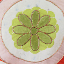 Load image into Gallery viewer, 振袖 朱色x白色 金糸 刺繍入り 波に丸に花紋様 正絹 成人式 仕立て上がり 身丈161cm