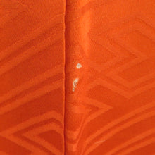 Load image into Gallery viewer, 振袖 朱色x白色 金糸 刺繍入り 波に丸に花紋様 正絹 成人式 仕立て上がり 身丈161cm