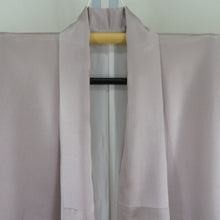 画像をギャラリービューアに読み込む, 付下げ 薄紫色x薄ピンク色 ぼかし染め 唐草花文様 袷 広衿 正絹 仕立て上がり着物 身丈158cm