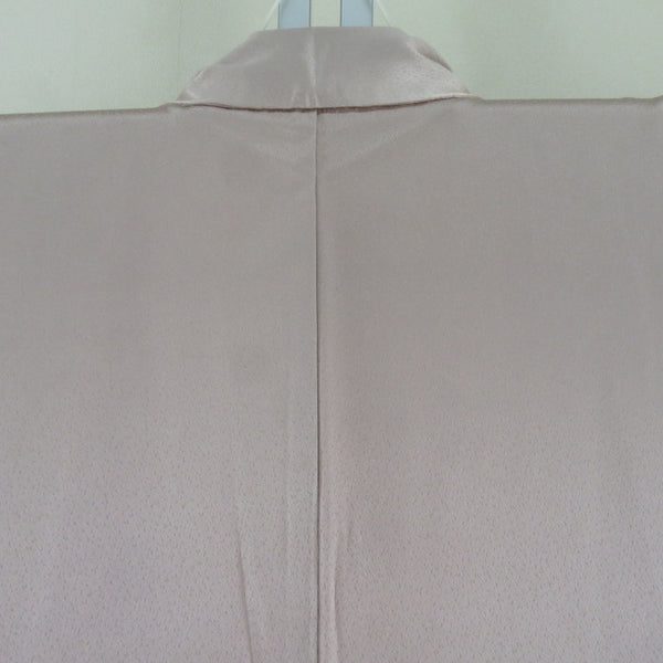 付下げ 薄紫色x薄ピンク色 ぼかし染め 唐草花文様 袷 広衿 正絹 