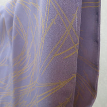 画像をギャラリービューアに読み込む, 襦袢 長襦袢 紫 ベージュ 松葉 袷仕立て バチ衿 正絹 しつけ糸付き 普段使い 吉祥文様 身丈109cm