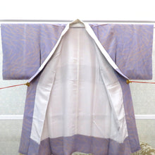 画像をギャラリービューアに読み込む, 襦袢 長襦袢 紫 ベージュ 松葉 袷仕立て バチ衿 正絹 しつけ糸付き 普段使い 吉祥文様 身丈109cm