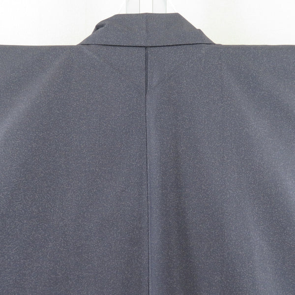 紬 着物 大島紬 色大島 訪問着 チャコールグレー 霞模様 袷 広衿 正絹
