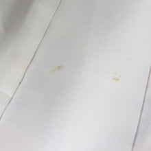 画像をギャラリービューアに読み込む, 小紋 ポリエステル 袷 オレンジ色x青色x緑色 扇子に四角模様 広衿 仕立て上がり 身丈157cm