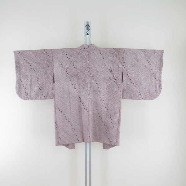 羽織 総絞り 茶色 鹿の子模様 裏地おもちゃ模様 正絹 仕立て上がり着物 身丈81.5cm 【キモノオフ野々市若松店】 羽織 総絞り 茶色 鹿の子模様 裏地おもちゃ模様 正絹 仕立て上がり着物