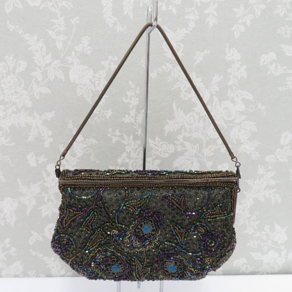 ビーズバッグ　緑系　和装用 ビーズバッグ 緑系 和装用 巾着付きビーズバッグ[品番：VISW0043554