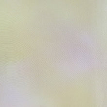画像をギャラリービューアに読み込む, 色無地 ぼかし色無地 正絹 袷 ベージュ色xピンク色x薄黄色 一つ紋 変わり片喰紋 正絹 広衿 仕立て上がり着物 身丈157cm