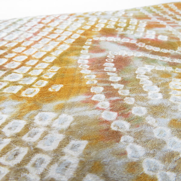 半幅帯 リバーシブル半巾帯 正絹 巾:約16×長さ:約415cm 絞り×小紋