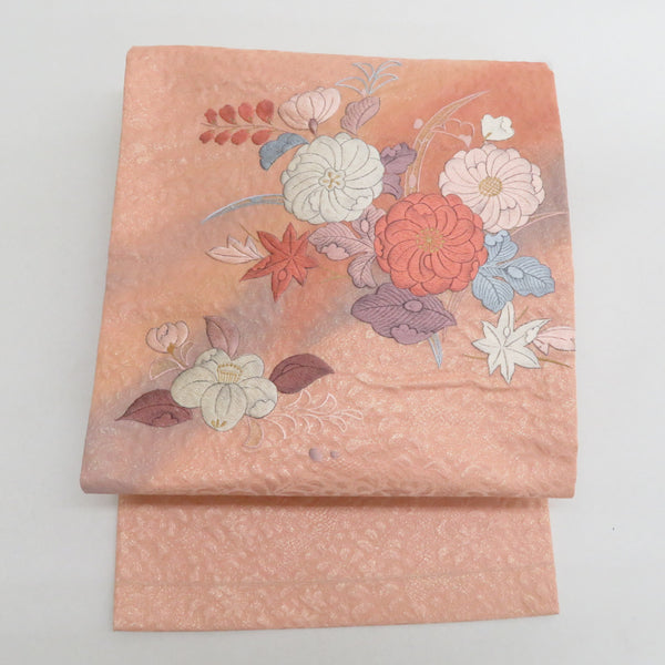 辻が花お太鼓柄帯 正絹 お太鼓袋帯【辻ヶ花】No2861 花美人高級着物□