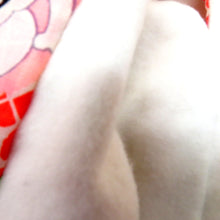 Load image into Gallery viewer, 子供着物 レトロ 子供用 子象 小鳥 ウール アンサンブル ネル裏 綿入 袷 袖なし上着&着物&兵児帯セット 白 オレンジ 多色 ベビー