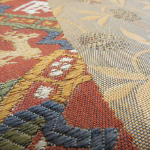 画像をギャラリービューアに読み込む, 袋帯 正絹 金糸 有栖川文様 金色x茶色x多色 六通柄 フォーマル 礼装 長さ448cm