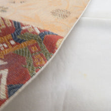 画像をギャラリービューアに読み込む, 袋帯 正絹 金糸 有栖川文様 金色x茶色x多色 六通柄 フォーマル 礼装 長さ448cm