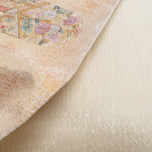 Load image into Gallery viewer, 袋帯 正絹 金糸 花鳥文様 金色x多色 六通柄 フォーマル 礼装 長さ448cm