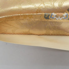 画像をギャラリービューアに読み込む, 袋帯 正絹 金糸 唐草花に華紋文様 金色x緑色x紫色 六通柄 フォーマル 礼装 長さ440cm