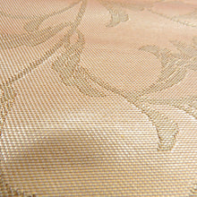 画像をギャラリービューアに読み込む, 袋帯 正絹 金糸 唐草花に華紋文様 金色x緑色x紫色 六通柄 フォーマル 礼装 長さ440cm