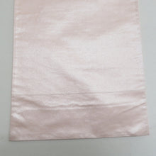 Load image into Gallery viewer, 袋帯 正絹 金糸銀糸 ピンク色x白色 ピンクラメ 菊に波文様 お太鼓柄 刺繍入り 金コマ フォーマル 礼装 長さ440cm