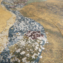 Load image into Gallery viewer, 袋帯 正絹 全金箔 道長取文様 金色x緑色 お太鼓柄 フォーマル 礼装 長さ425cm