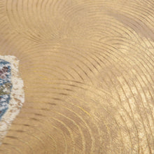 Load image into Gallery viewer, 袋帯 正絹 全金箔 道長取文様 金色x緑色 お太鼓柄 フォーマル 礼装 長さ425cm