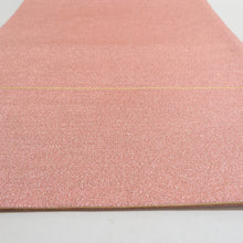 Load image into Gallery viewer, 袋帯 正絹 綴れ織り ピンク色 お太鼓柄 紐文様 フォーマル 礼装 長さ448cm