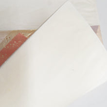 Load image into Gallery viewer, 袋帯 正絹 金糸 色紙文様 ベージュ色x金色x多色 パステル系 六通柄 フォーマル 礼装 長さ430cm