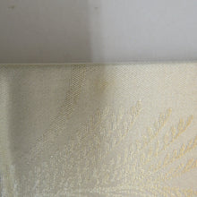 Load image into Gallery viewer, 袋帯 正絹 金糸銀糸 冊子に花々文様 薄黄色xピンク色x多色 未仕立て 六通柄 フォーマル 礼装 長さ448cm