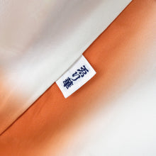 Load image into Gallery viewer, 小紋 正絹 縮緬 ちりめん オレンジ色x多色 えり華製 色紙に風景模様 カジュアル カラフル 仕立て上がり 身丈154cm