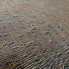 Load image into Gallery viewer, 袋帯 正絹 すくい織 ゴールド系 幾何学文様 黒色x金色x銀色 金糸銀糸 六通柄 フォーマル 礼装 長さ432cm