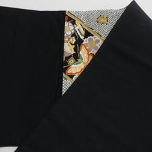 Load image into Gallery viewer, 袋帯 振袖用 黒色x金色x多色 吉祥文様 全通柄 正絹 仕立て上がり 着物帯 長さ432cm