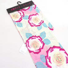 Load image into Gallery viewer, XMISS Kisumi Yukata Tamaki Tamaki Tina Rose Pattern Yellow 100 % Cotton Red Ume Summer Yukata Summer Festival Fireworks
