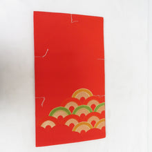 Load image into Gallery viewer, Nagoya Obi Nagoya Obi Set 3 Points Set Foler Women Story Story Palible Aomi Wave Wrest Red X Orange x Gold Gold Gold Say Retro Retro Bulk