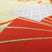 Load image into Gallery viewer, Nagoya Obi Nagoya Obi Set 3 Points Set Foler Women Story Story Palible Aomi Wave Wrest Red X Orange x Gold Gold Gold Say Retro Retro Bulk