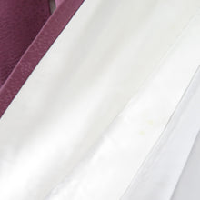 画像をギャラリービューアに読み込む, 色無地 正絹 京紫色 袷 地文模様 広衿 一つ紋 セミフォーマル 仕立て上がり着物 身丈151cm