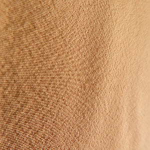 色無地 正絹 辛子色 袷 広衿 一つ紋 セミフォーマル 仕立て上がり着物 身丈157cm 美品