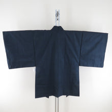 Load image into Gallery viewer, Male kimono Tsumugi ensemble turtle shell lined navy blue pure silk male men's tailor -tailored kimono men's casual height 134cm beautiful goods