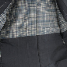 Load image into Gallery viewer, Male kimono Tsumugi ensemble turtle shell lined navy blue pure silk male men's tailor -tailored kimono men's casual height 134cm beautiful goods