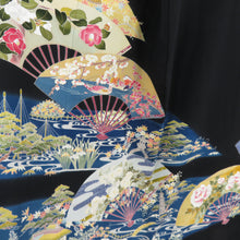 画像をギャラリービューアに読み込む, 本加賀友禅 黒留袖 大村洋子 扇子に花と兼六園柄 正絹 袷 広衿 比翼付 落款入 作家物 本場加賀友禅染 礼装 フォーマル 仕立て上がり 身丈160cm