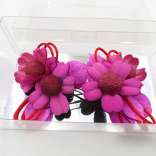 Load image into Gallery viewer, Hair ornaments set of 4 purple pink floral knobs hair accessories adult ceremony graduation ceremony wedding beautiful goods