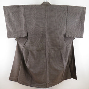 Male kimono Antique Ansemble Pure silk turtle brown brown lined Retro old kimono 143cm