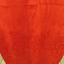 Load image into Gallery viewer, 襦袢 アンティーク 紅絹 菊に牡丹と桜文様 袷仕立て 赤色 長襦袢 レトロ 大正ロマン 昔着物 身丈135cm